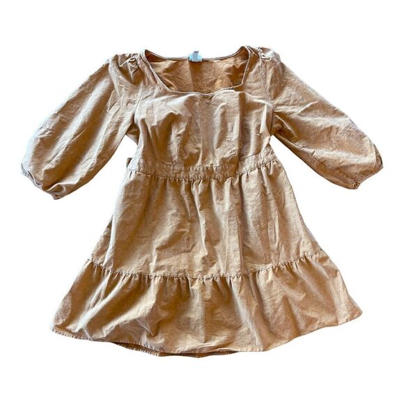 Ava & Viv Women's Plus Size X Balloon 3/4 Sleeve A-Line Dress Copper Tie EUC - Picture 1 of 8